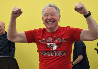 InMotion - Happy Client in Spinning Class